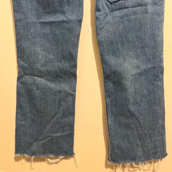 Pilcro Blue Denim Flare Cropped Jeans Women’s 32 Classic Casual Cotton Stretch - Picture 13 of 14